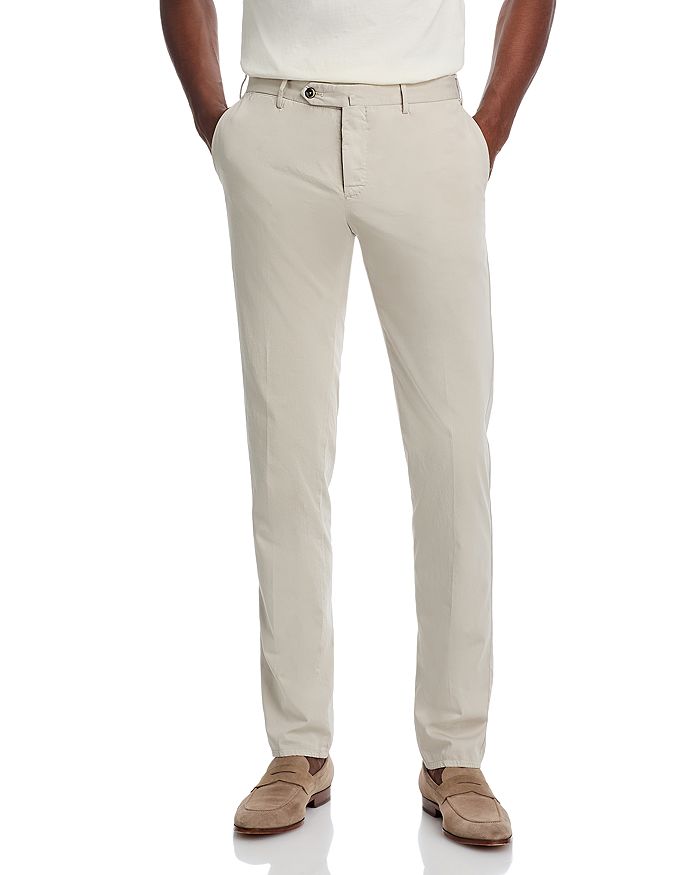 

Брюки Garment-Dyed Silkochino Slim Fit PT Torino, коричневый/бежевый