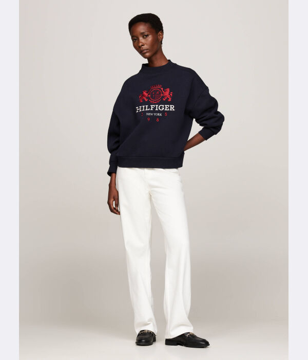 Толстовка женская Tommy Hilfiger университетская, черный — фото 2