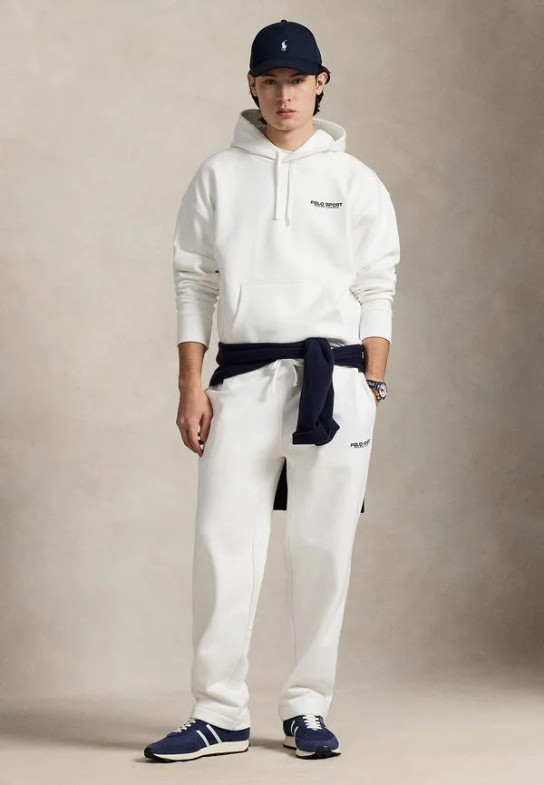Спортивные брюки-комбинезон polo из флиса свободного кроя. Polo Ralph Lauren, White — фото 2
