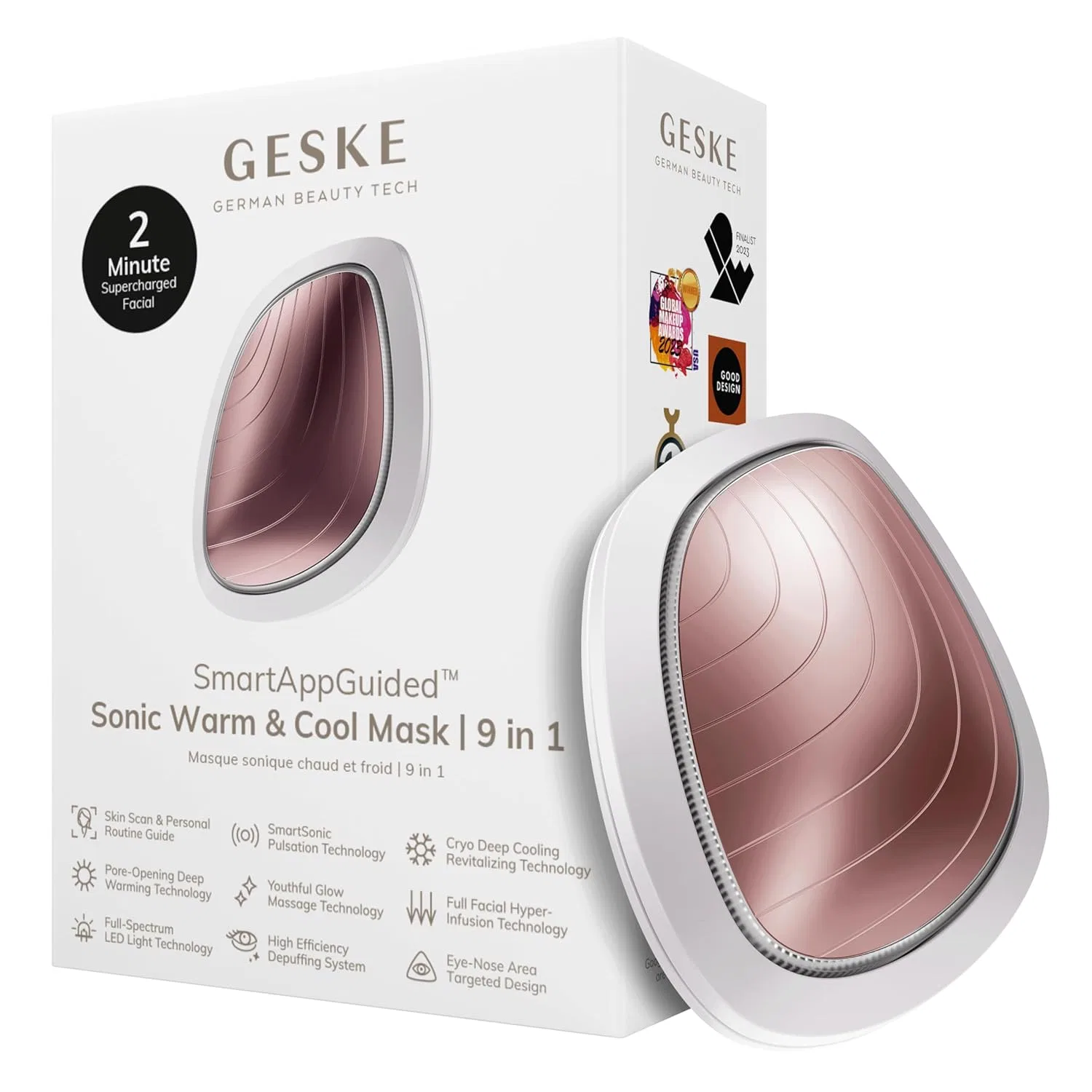 Маска для лица Geske — LED- «SmartAppGuided Sonic Warm & Cool Mask 9 in » от , Starlight Cosmetics Bundle — фото 3