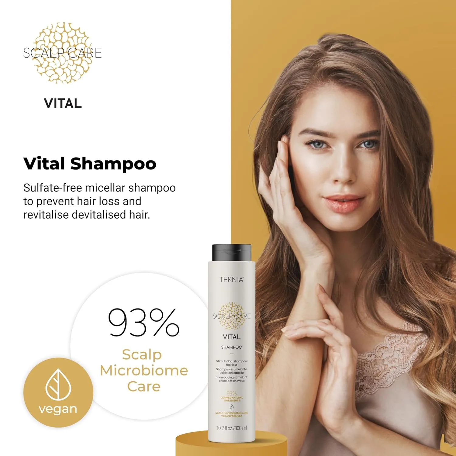 Lakmé Teknia Scalp Care Vital Stimulating Shampoo, шампунь против выпадения волос и средство для ухода за кожей головы, 10,2 жидких унций 302 мл — фото 2