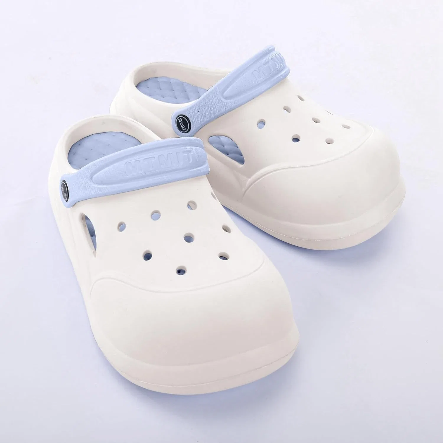 Сабо и пантолеттен Für Herren Damen Garten Hausschuhe Gartenschuhe mit Rutschfester Sohle Gartenclogs Leicht Badelatschen Unisex Weiche Küchenschuhe Sommer Sandalen Strand Schuhe Hsternexy, B23 Blau — фото 2