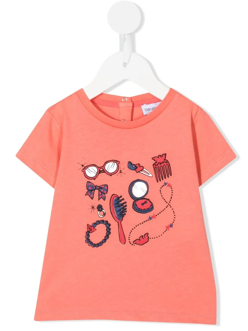 

Футболка с графичным принтом Emporio Armani Kids, розовый
