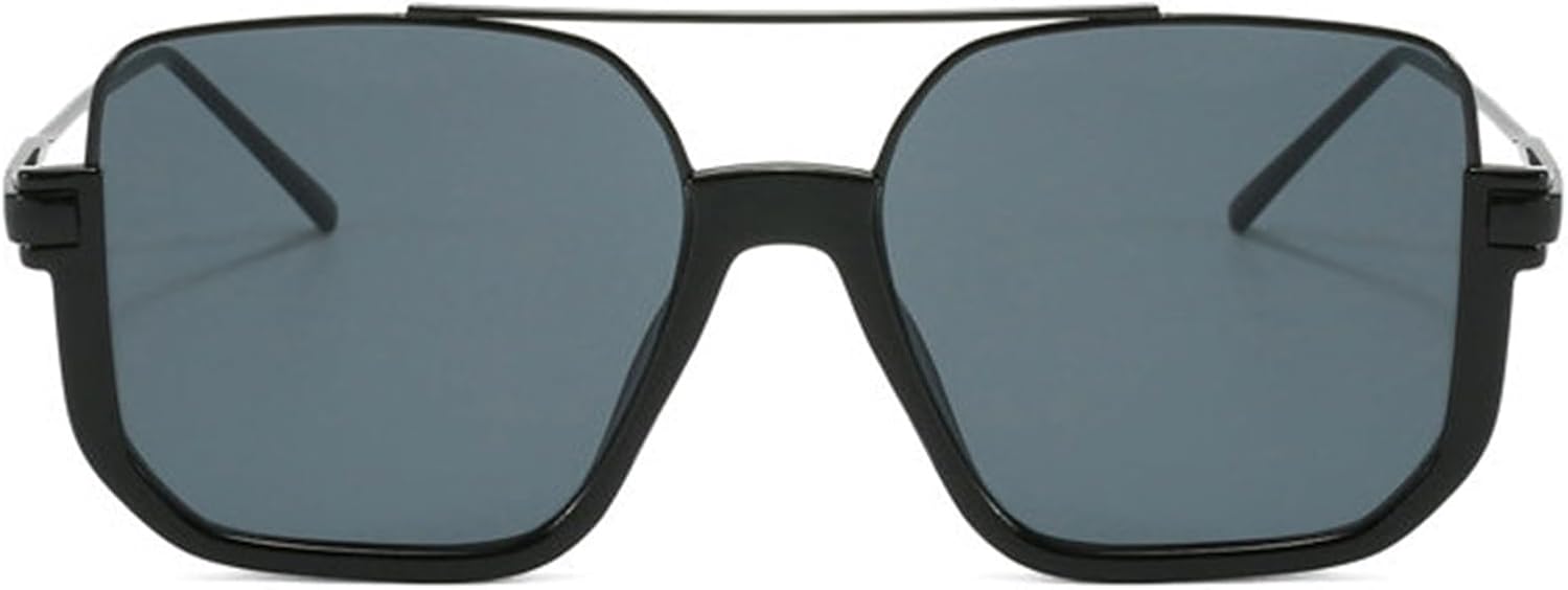 

Хелена Ретро большие квадратные солнцезащитные очки для женщин и мужчин, в стиле металл-панк, популярные солнцезащитные очки цвета шампанского с защитой UV400 helena, C2