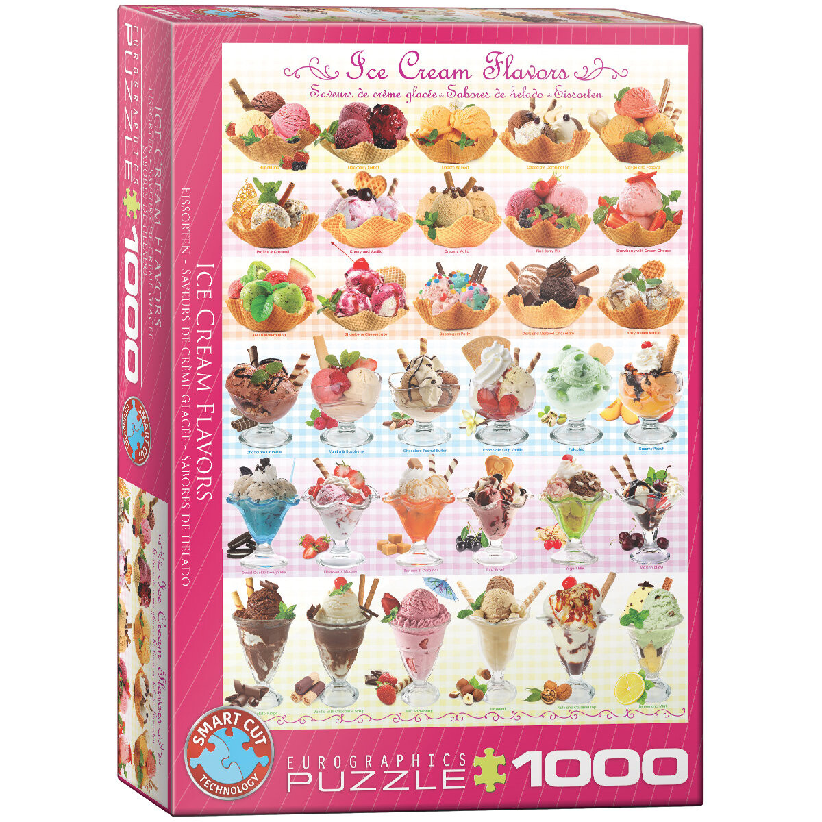 

Еврографика, пазл, Вкусы мороженого, 1000 шт. EuroGraphics