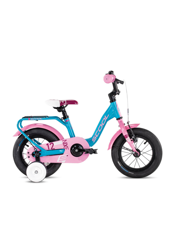 

Детский велосипед - niXe 12 дюймов, 1 скорость | от 2 лет - Океанский/Розовый S'COOL