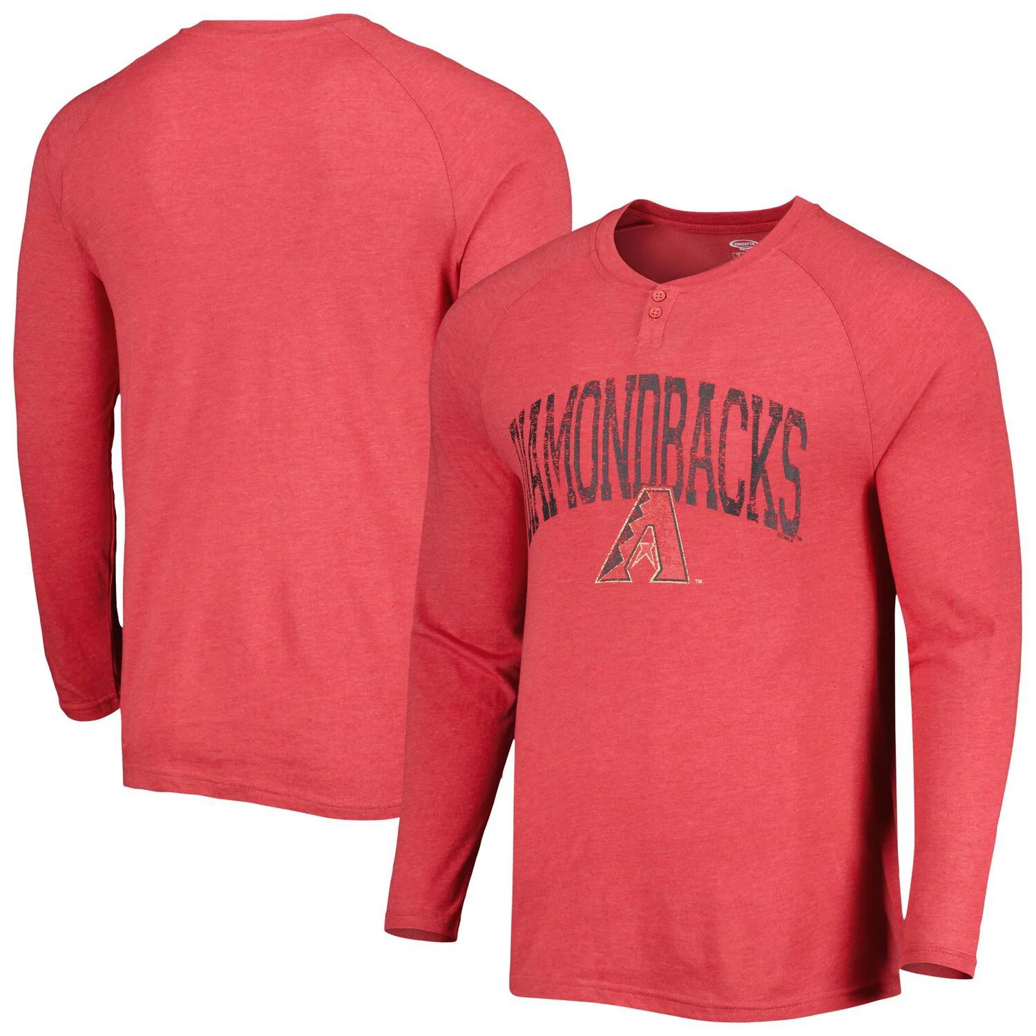 

Мужская футболка Concepts Sport Red Arizona Diamondbacks Inertia Raglan с длинным рукавом в стиле Хенли