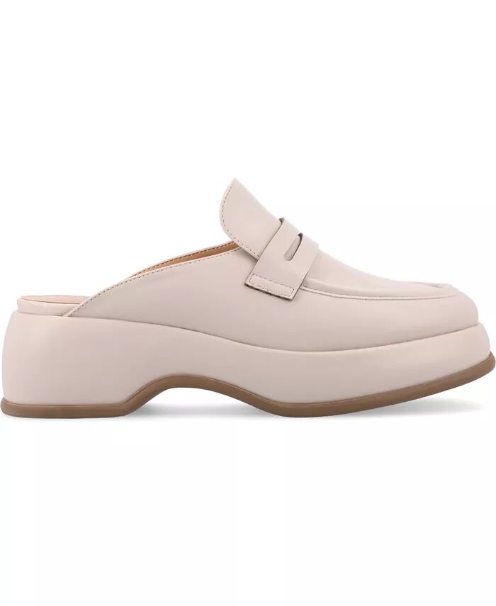 Женские мюли-лоферы Antonina Platform Journee Collection, коричневый/бежевый — фото 2