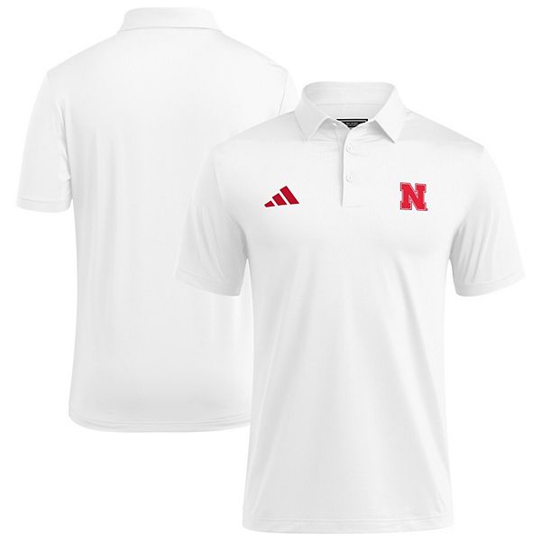

Мужская белая футболка Nebraska Huskers Ultimate 365 Polo Adidas