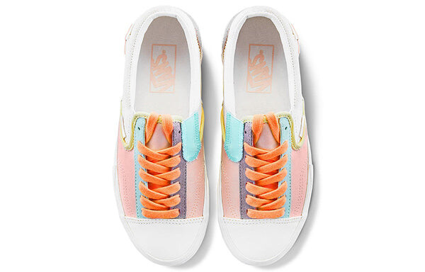 Кроссовки Vans Slip-On Cap 'White Blue Pink', белый — фото 3