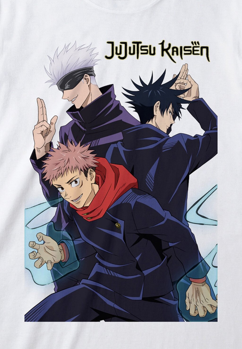 

Футболка с принтом JUJUTSU KAISEN TRIO Henry Tiger, белый