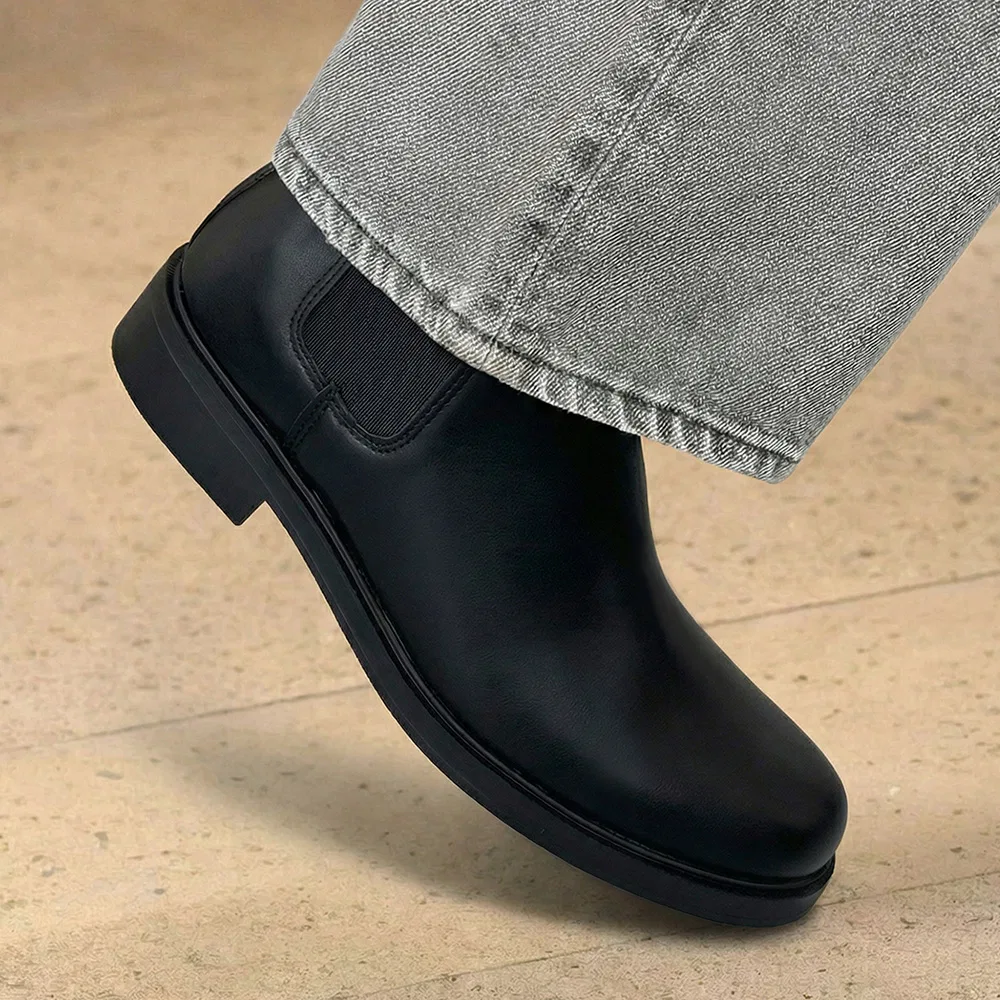 Мужские матово-чёрные челси Second.A Light Basic Round Toe от Firenze.A