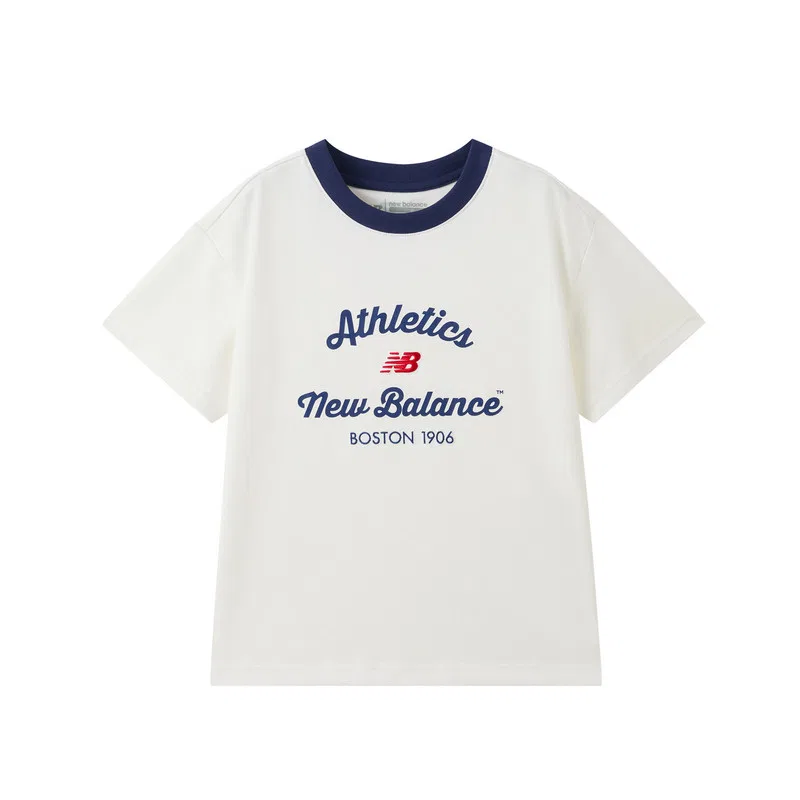Детская футболка с круглым вырезом New Balance, White