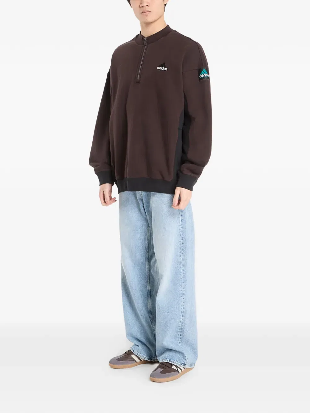 Оборудование, заблокированная толстовка Adidas, коричневый — фото 2