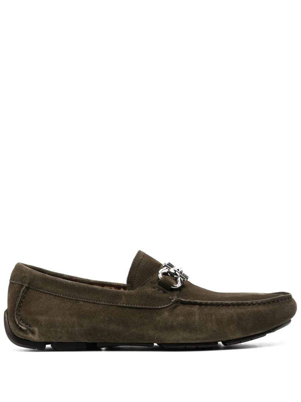 

Мокасины с пряжкой Ferragamo, зеленый