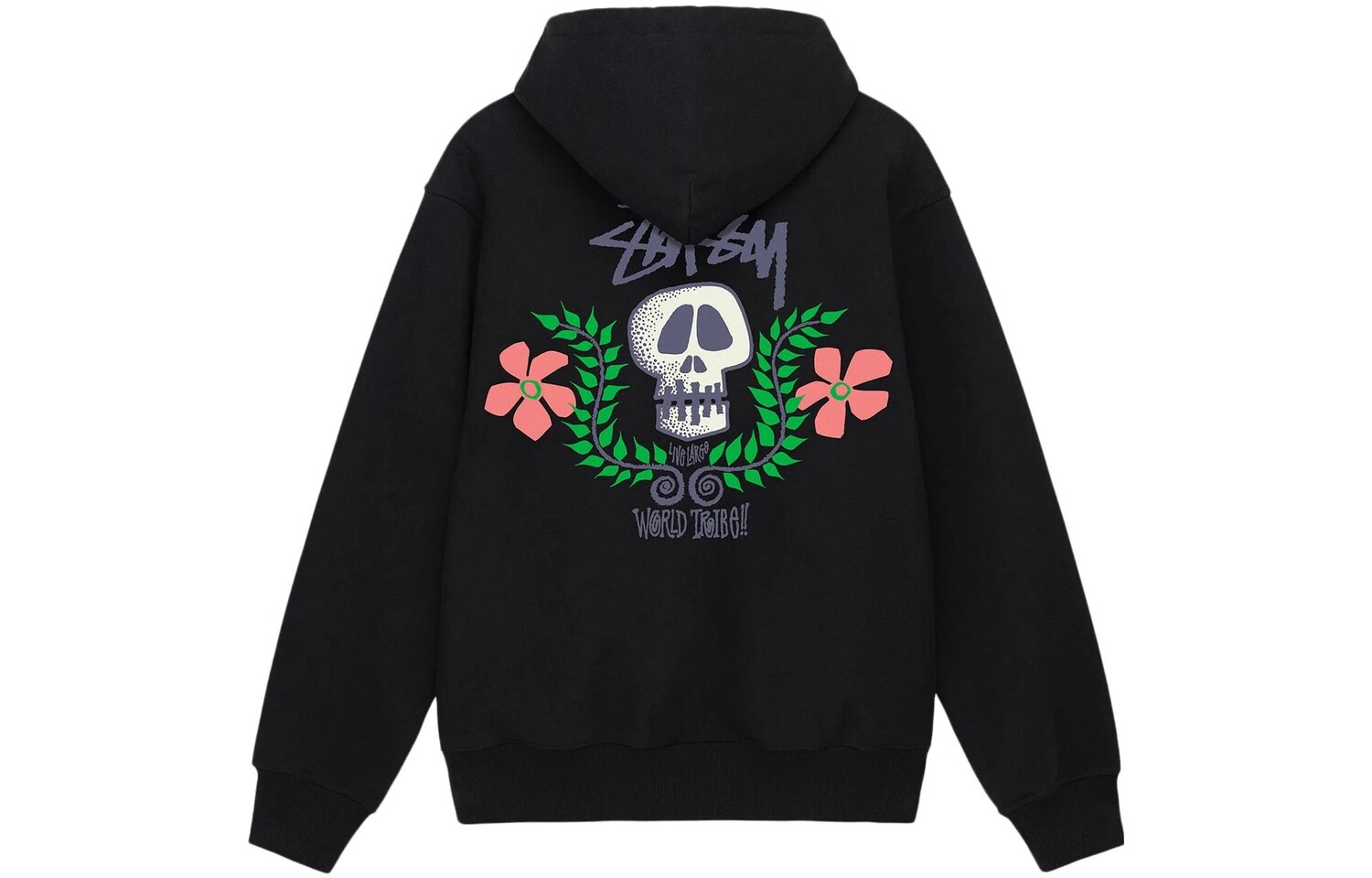

Толстовка с капюшоном на молнии с графическим принтом Stüssy Stussy, фиолетовый
