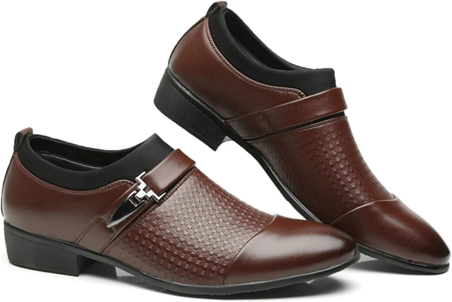 Мужские классические туфли Shed On Men Dress Shoes Business Shoes Hombre de Vestir Men Formal Shoes (6) Generic, коричневый — фото 3