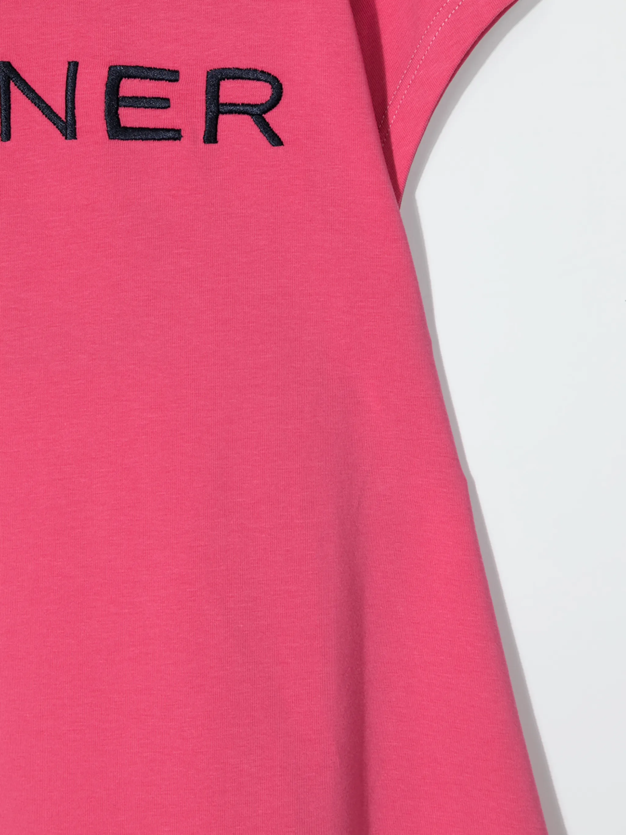 Платье-футболка с вышитым логотипом Aigner Kids, розовый — фото 3