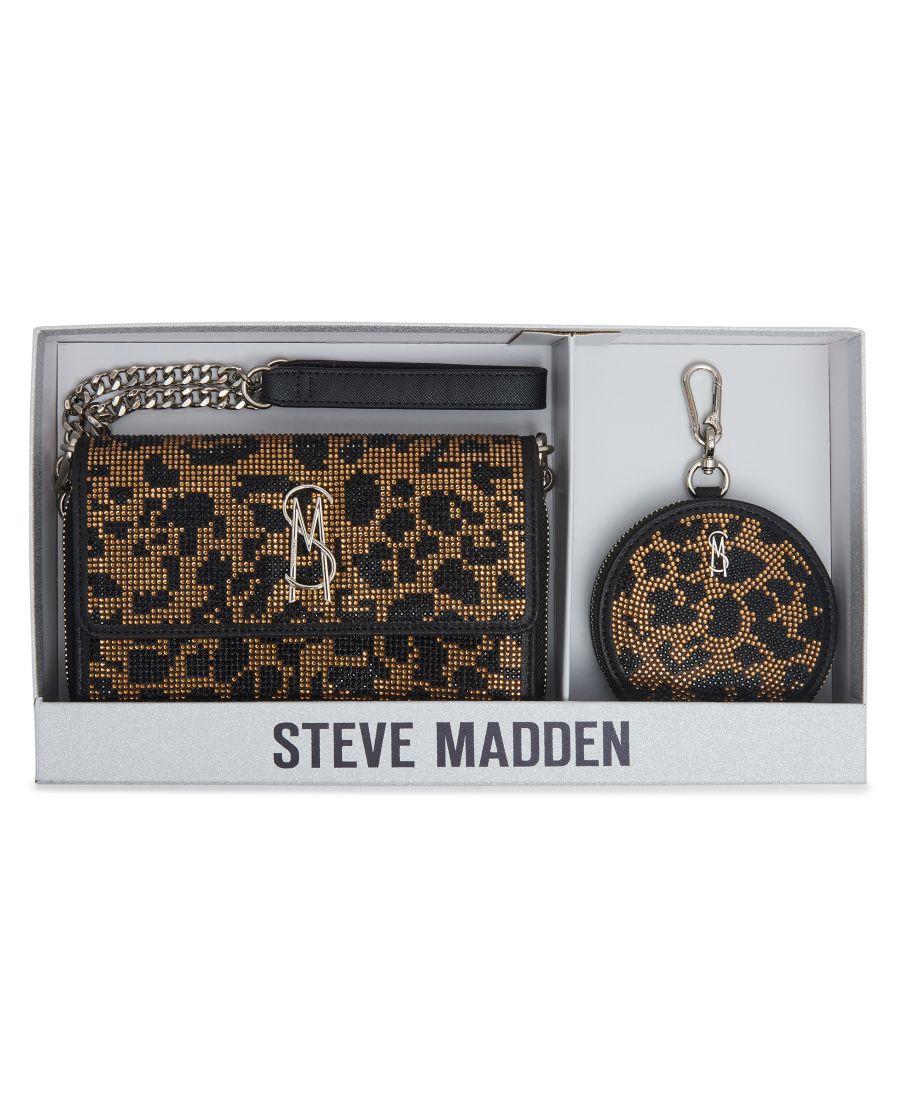 

Кошелек-мессенджер Carina с декоративной отделкой в коробке Steve Madden, Leopard