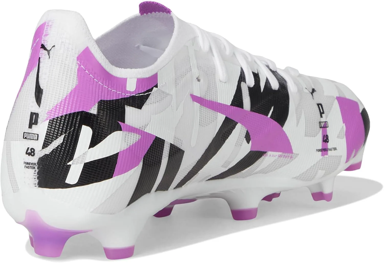 Футбольные бутсы Puma Men's Ultra 5 Match для твердого и искусственного покрытия, белый/серый/черный — фото 4