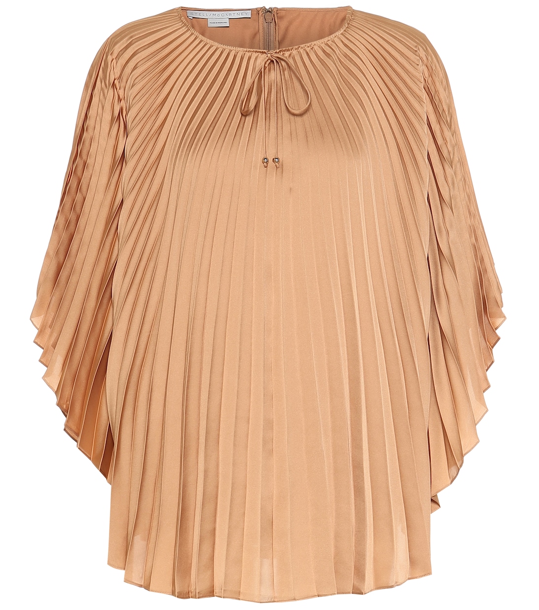 

Топ из плиссированного атласа Moama Stella McCartney, Soft Camel