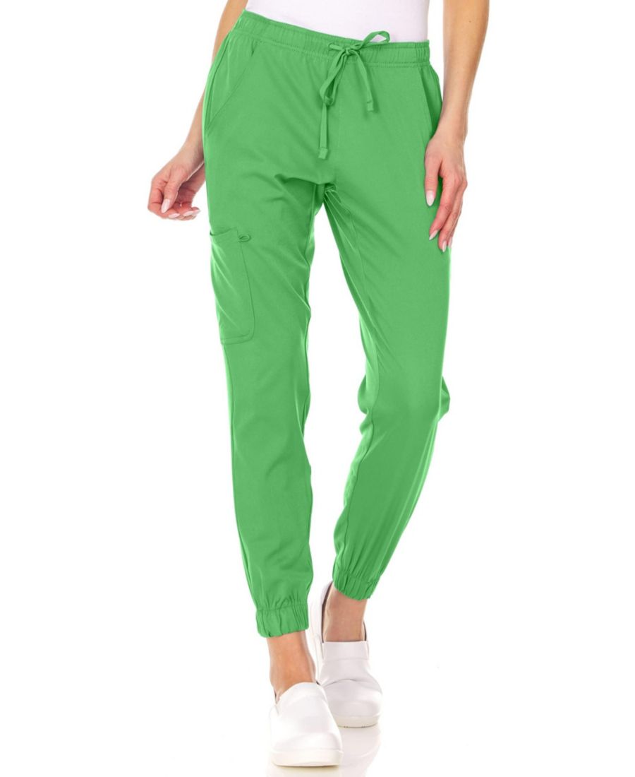 

Брюки-джоггеры Leah Plus Size с пятью карманами, эластичные, желтые, размер 3XL Medichic, Green apple