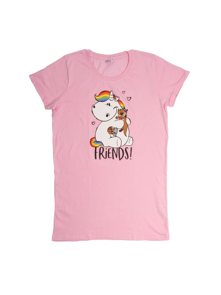 

Ночная рубашка United Labels Pummel und Friends Schlafshirt Pummeleinhorn kurzärmlig, розовый