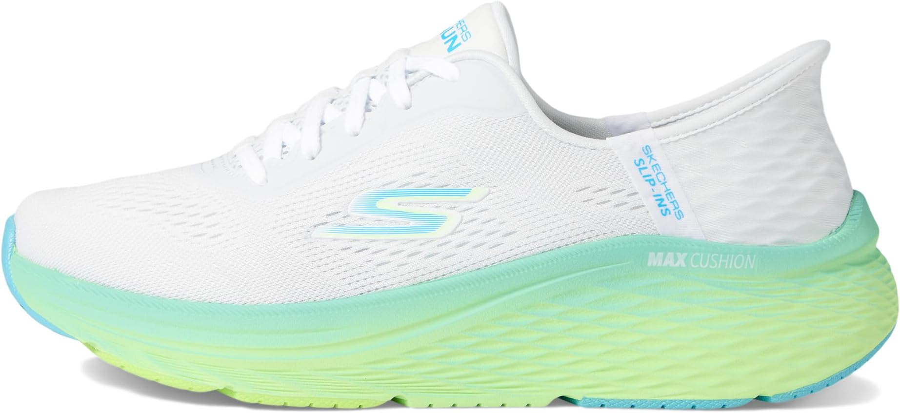 Кроссовки SKECHERS Max Cushioning Elite 2.0 Solace Hands Free Slip-Ins, цвет White/Blue — фото 4