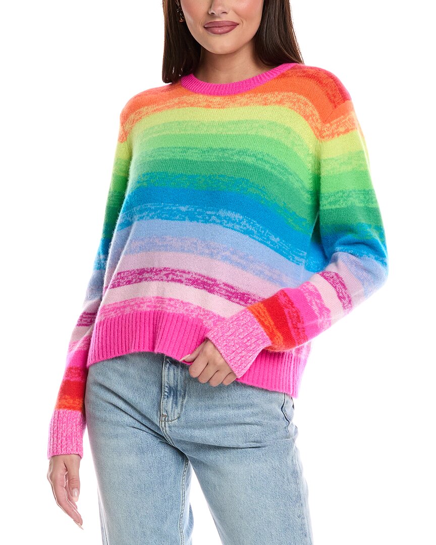 

Бродье Кэшмир Мейзи полосатый кашемировый свитер Brodie Cashmere, розовый