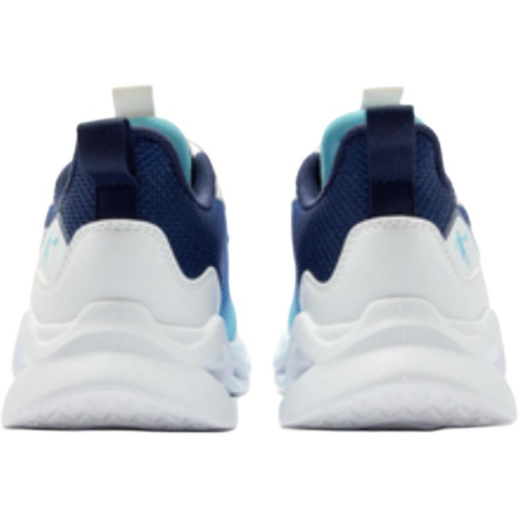 QIAODAN Детские кроссовки Jordan White / Calm Blue с противоскользящей амортизацией и низким верхом для подростков — фото 3