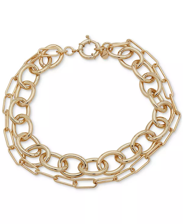 

Ожерелье-Воротник из двухрядных цепочек золотого оттенка длиной 16 дюймов Emily In Paris, gold