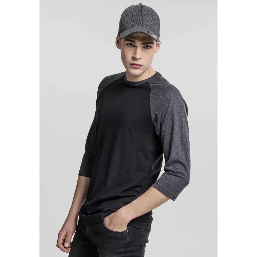 

Футболка Urban Classics T-Shirt Contract 3/4 Sleeve Raglan, черный