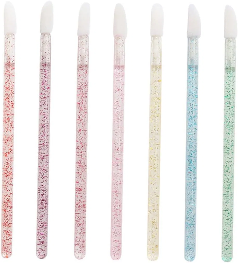Кисть для губ одноразовая Beaupretty 100 штук розовый+красный