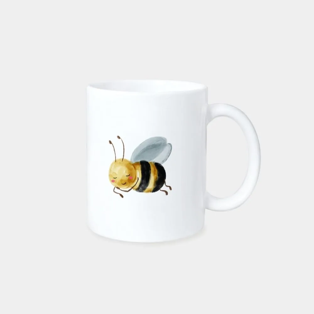 Кружка Odernichtoderdoch Sleeping Bee с детскими иллюстрациями, животный мотив, подарок, 330 мл