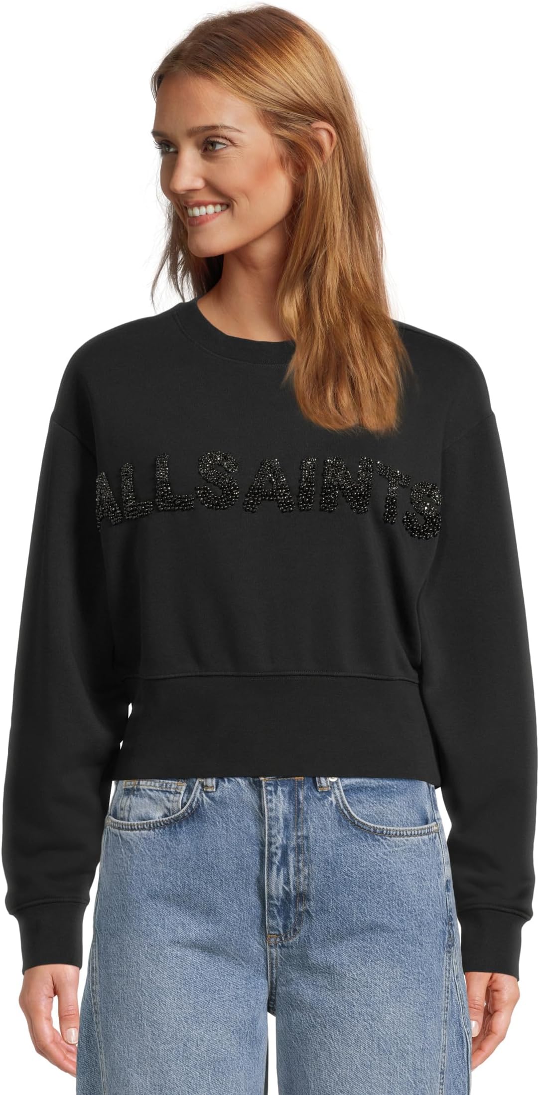 

Толстовка AllSaints Separo Pearl Sweat, черный