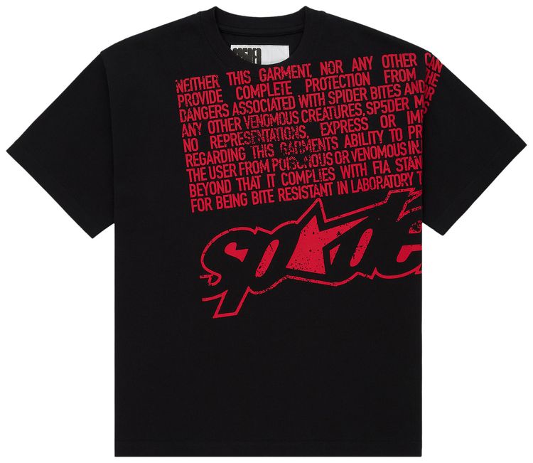 

Футболка Sp5der Disclaimer Tee, черная