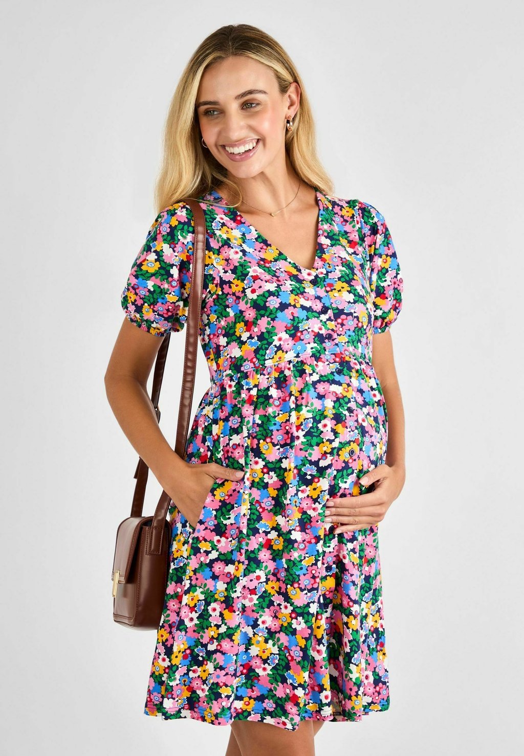 

Платье из джерси MATERNITY FIT - FLORAL JoJo Maman Bébé, белый