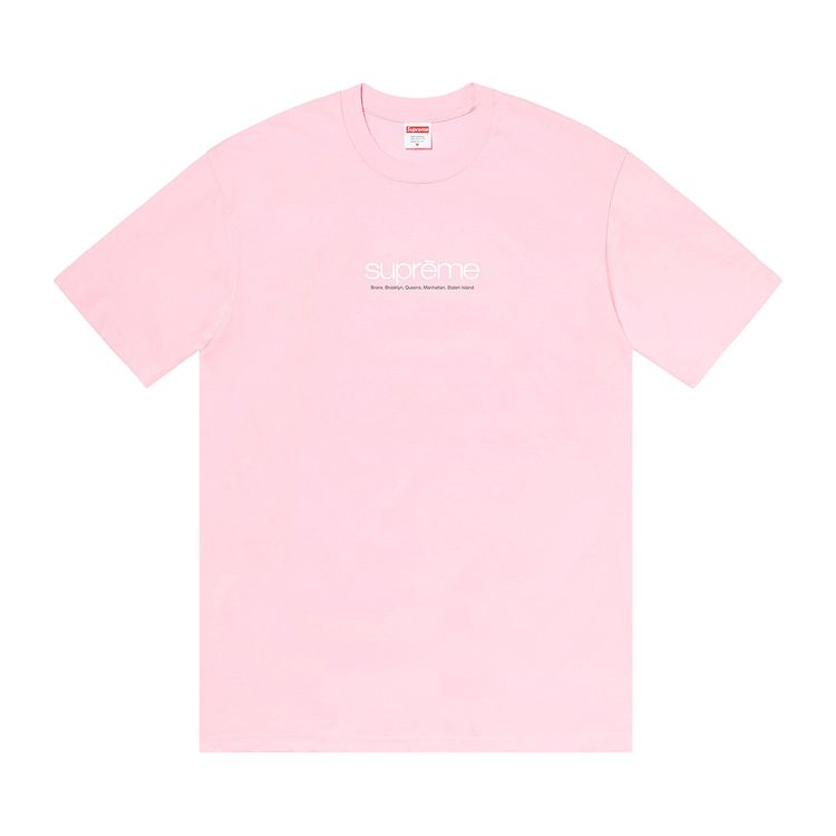 

Футболка Supreme Five Boroughs Tee 'Light Pink', розовый