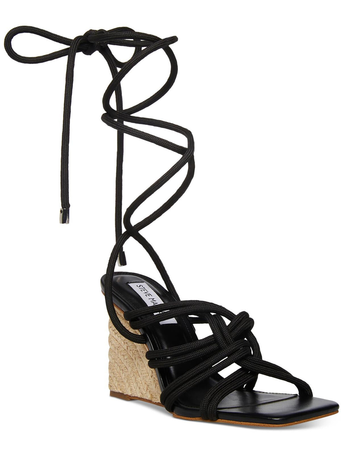 

Женские туфли на танкетке с квадратным носком и ремешками IDOLIZED Steve Madden, черный