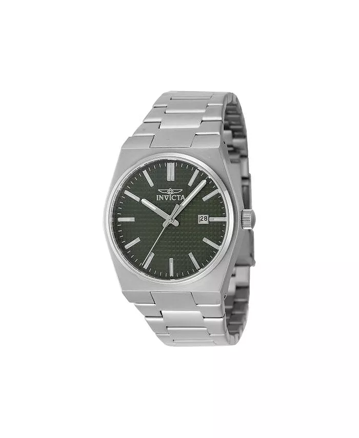 

Мужские часы 48392 Speedway Quartz 3 Hand с зеленым циферблатом Invicta, серебряный