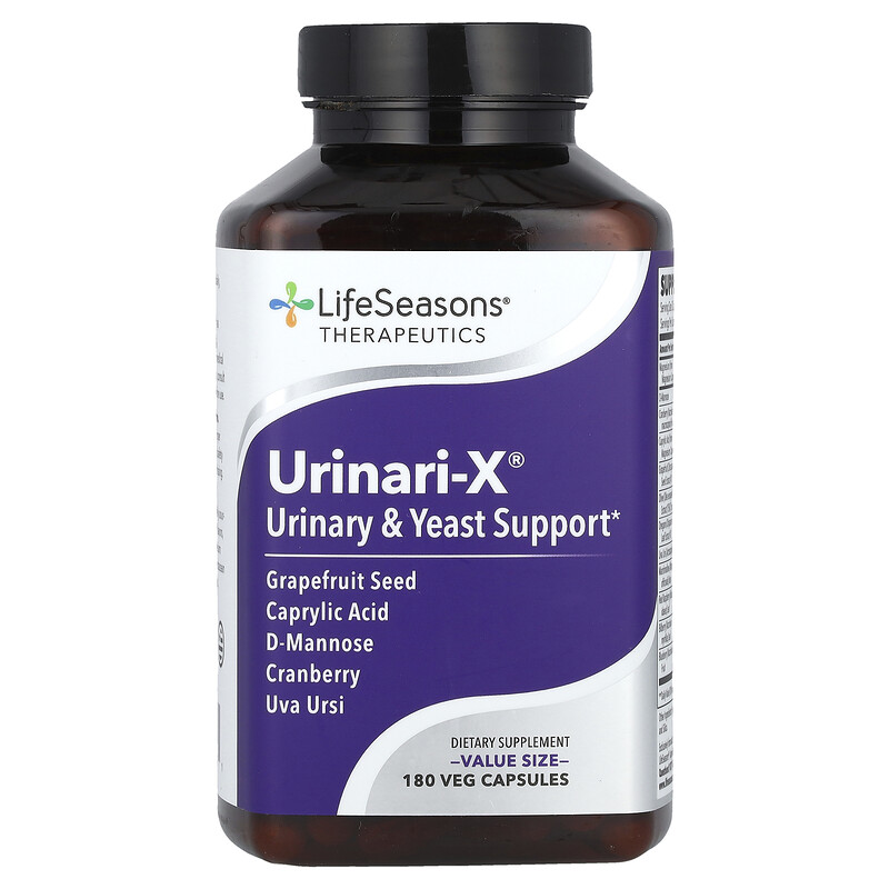 

LifeSeasons, Urinari-X, 180 растительных капсул