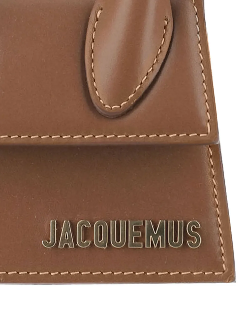 Среднестатистическая кожаная сумка Chiquito JACQUEMUS, коричневый — фото 4