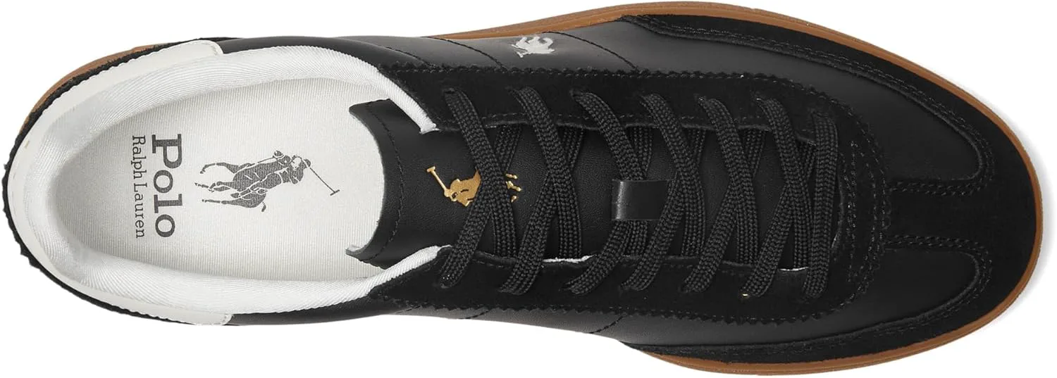 Мужские кроссовки Polo Ralph Lauren Bedford из кожи и замши, черно-белый — фото 2