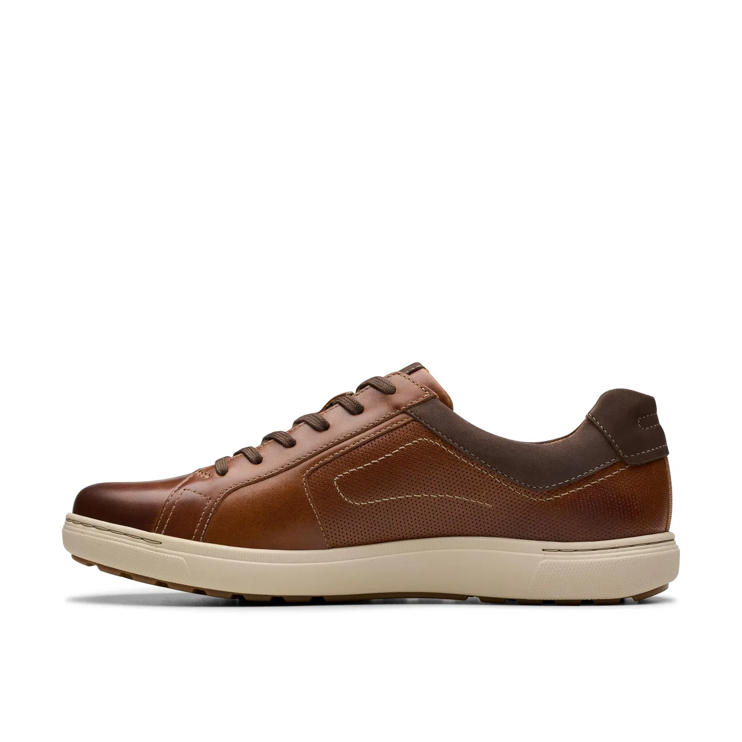 Кроссовки кожаные на шнуровке Clarks Mapstone Lace, коричневый — фото 2