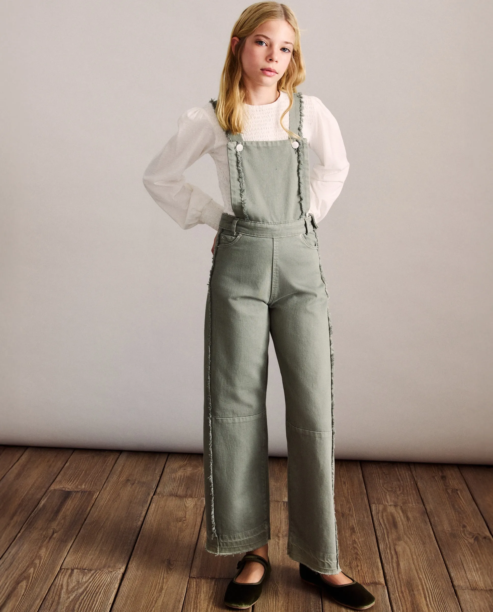 

Саржевой комбинезон заранее скроен пошив для девочек Coconut El Corte Inglés, нежно-голубой