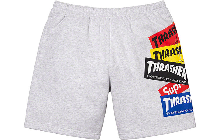 Thrasher X FW21 Повседневные шорты унисекс Supreme, серый — фото 3