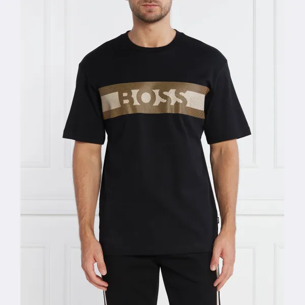 

Текстильная футболка комфортного кроя Boss, черный