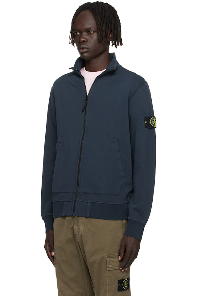 Stone Island Куртка из органического хлопка, темно-синяя, модель 6100063 — фото 4