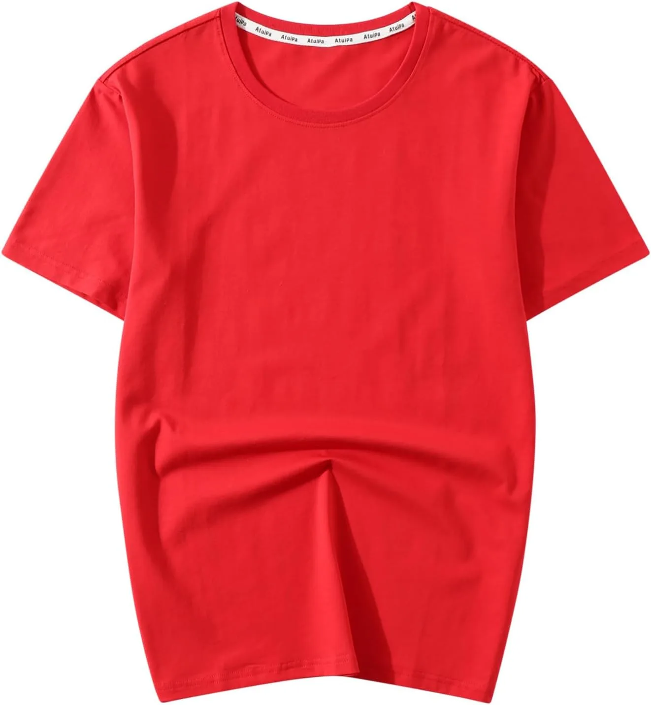 Мужская однотонная футболка с круглым вырезом и короткими рукавами Slim Fit