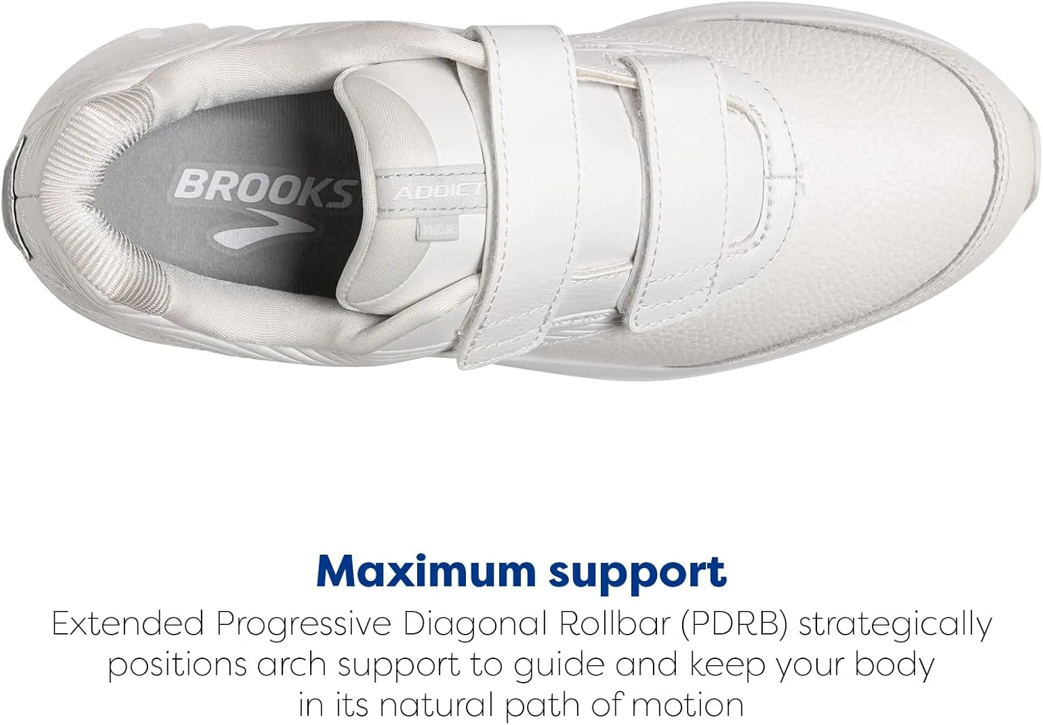 Мужские кроссовки для ходьбы Brooks Addiction Walker V-Strap 2, белый — фото 4